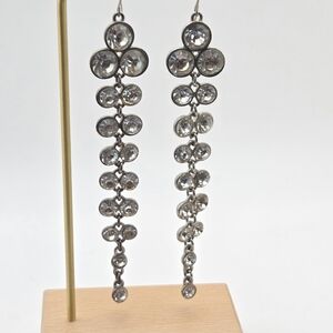 Sparkling Crystal Tiered Drop Statement Earrings